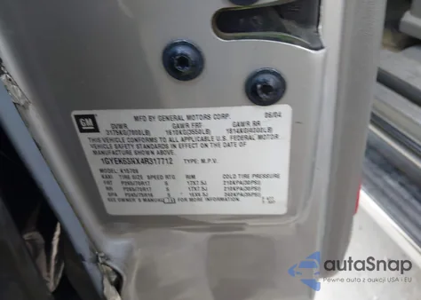 2004 Cadillac Escalade Standard из США, поврежденный, VIN 1GYEK63NX4R317712